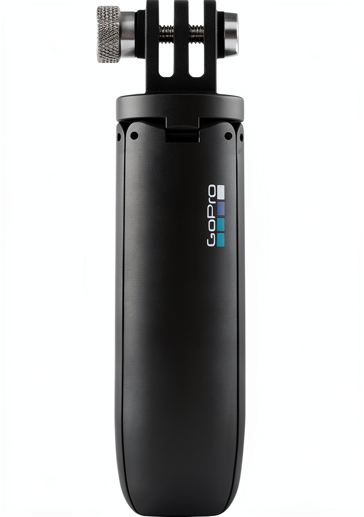 GoPro Shorty mini extension pole extended with camera attached
