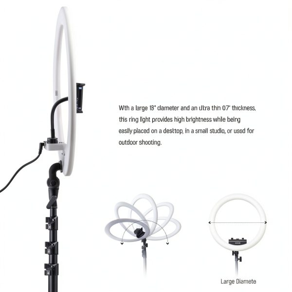 Neewer 18 Inch Ultra Thin Ring Light App Control for-1