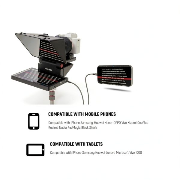 Neewer 11 Inch Teleprompter with Monitor for Live Streaming-6