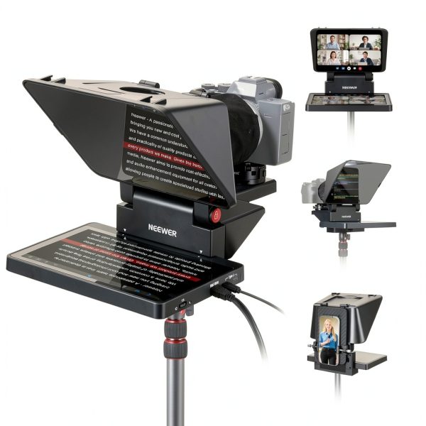 Neewer 11 Inch Teleprompter with Monitor for Live Streaming-0