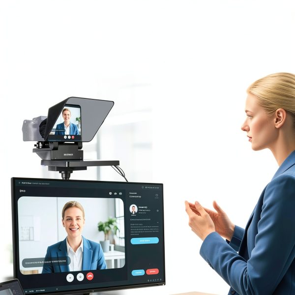 Neewer 11 Inch Teleprompter with Monitor for Live Streaming-1