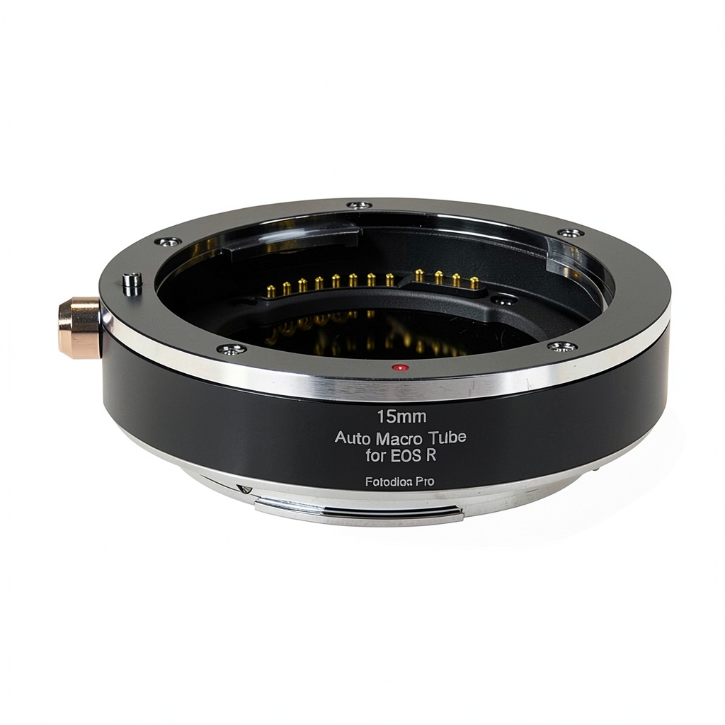 Fotodiox Pro Auto Macro Extension Tube attached to a Canon RF camera