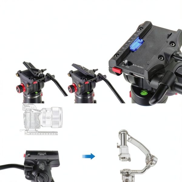 Neewer Video Tripod Fluid Head 360 Pan Tilt DJI Gimbal-3