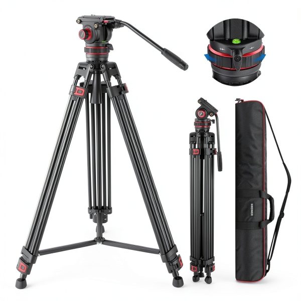 Neewer Video Tripod Fluid Head 360 Pan Tilt DJI Gimbal-0
