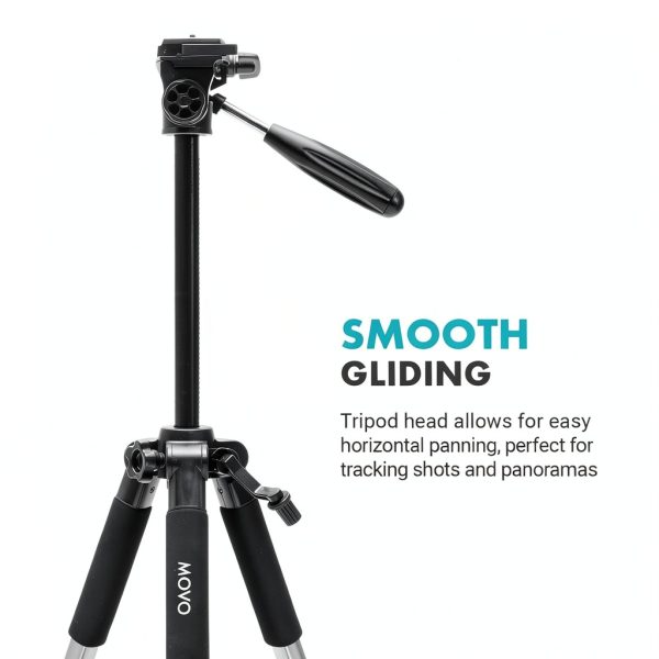 Movo MV-T5 Aluminum Travel Tripod for DSLR Cameras-4
