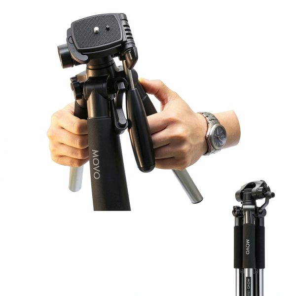 Movo MV-T5 Aluminum Travel Tripod for DSLR Cameras-5