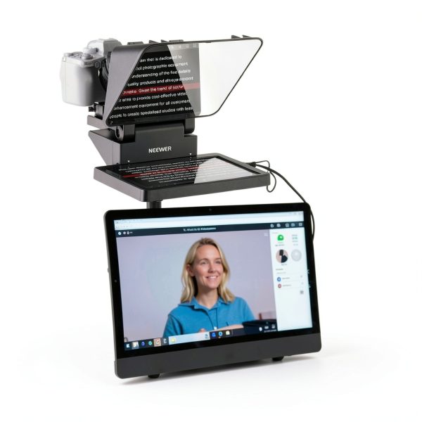 Neewer 11 Inch Teleprompter with Monitor for Live Streaming-5