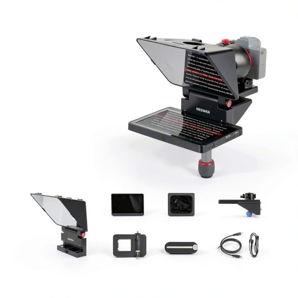 Neewer 11 Inch Teleprompter with Monitor for Live Streaming-8