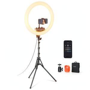 Neewer 18 Inch Ultra Thin Ring Light App Control for-0