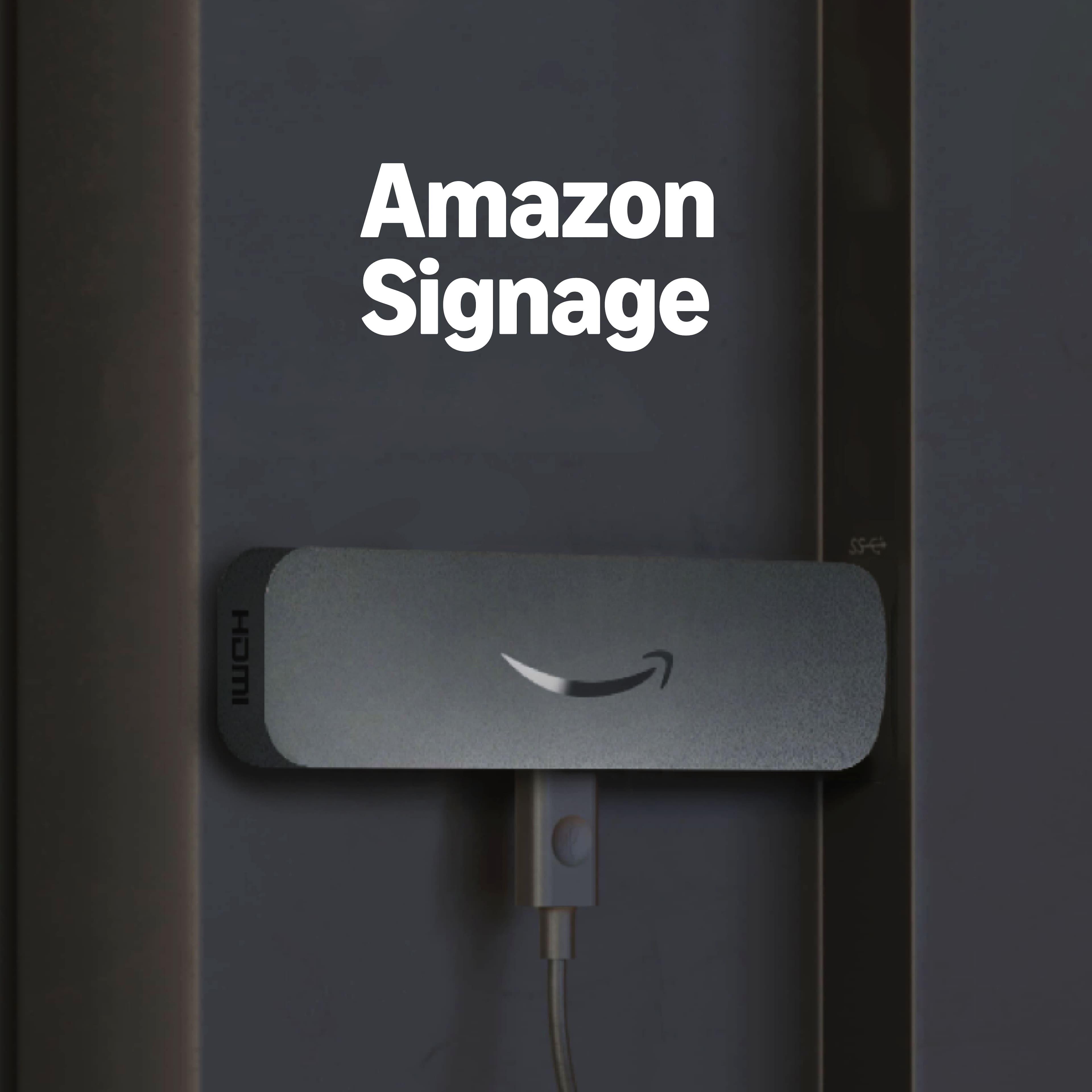 Installing Amazon Signage Stick Pro on a wall‑mounted monitor